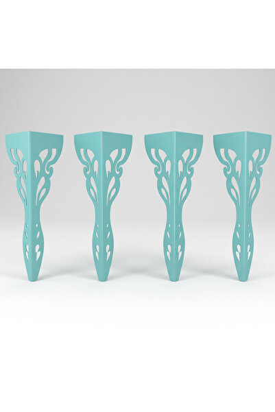 UYART HOME Uyart S8 Flame Turquoise Metal Table Leg – Decorative Flame Patter...