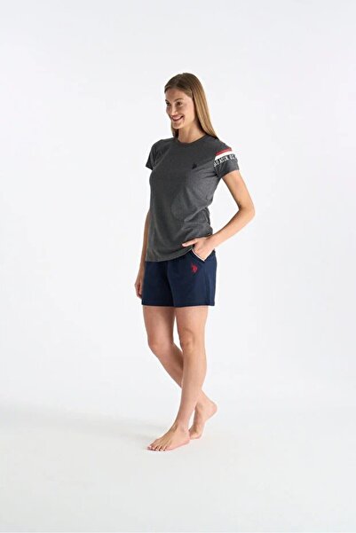 U.S. Polo Assn. Γυναικείο Σετ Μπλουζάκι και Σορτς με Τσέπες