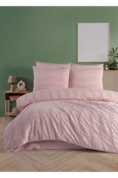 Marka Newhome Aura Lux Embroidered and Special Processed 100% Cotton Duvet Co...