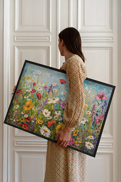 STARYUNA Εφέ ελαιογραφίας Vintage Πίνακας, Μονός Εγκάρσιος Πίνακας με Μαύρο Ξ...