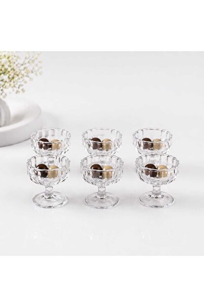 RASHA COLLECTION 6'lı Şık Desenli Kahve Yanı Sunumluk