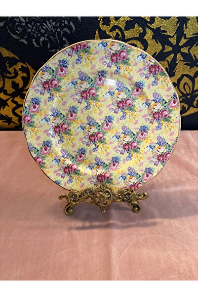 Vintage Royal Winton Julia İngiliz Porselen Çiçek Desenli Servis Tabağı 27 cm