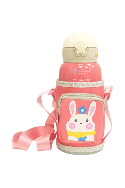 LITTLE ANGEL Kids Water Bottle with Straw Lid 600ml - multicolor