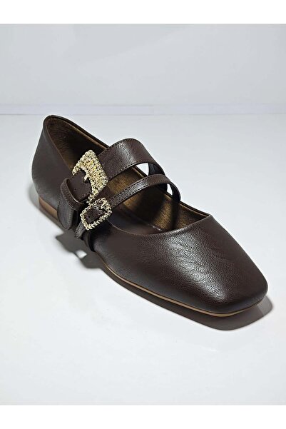 Cem Pekşen Vollex 30-134 Women's Double Buckle Ballerinas