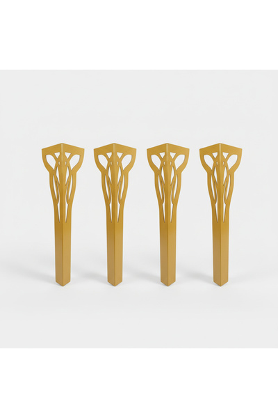 UYART HOME UYART S2 Flora Gold Metal Table Leg - قاعدة طاولة معدنية مزخرفة وع...