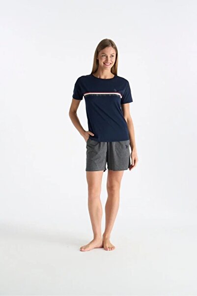 U.S. Polo Assn. Γυναικείο Σετ Μπλουζάκι και Σορτς με Τσέπες