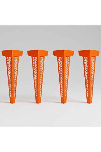 UYART HOME Uyart S11 Hexa Salmon Metal Table Leg – Honeycomb Patterned Decora...