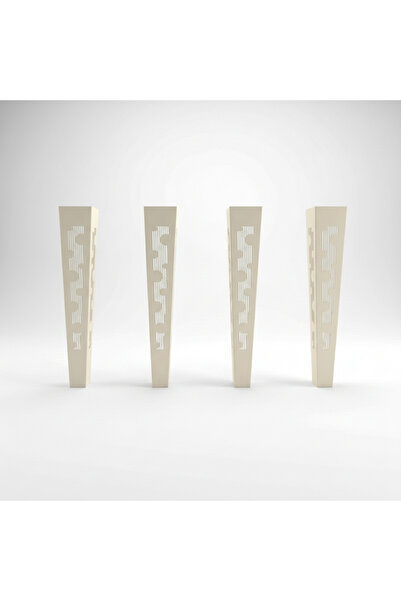 UYART HOME Uyart S9 Rhythm Beige Metal Table Leg – Striped Decorative Design ...