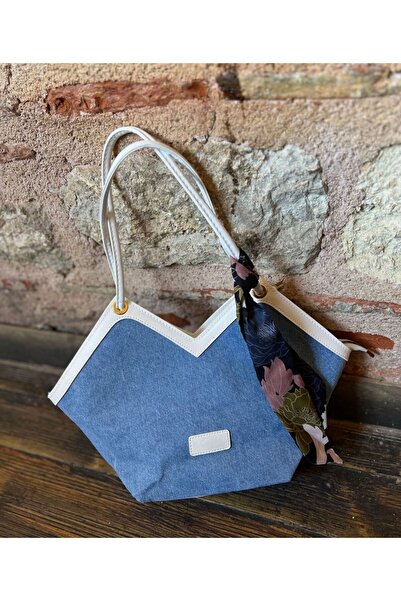 Zealous Γυναικεία τσάντα ώμου με ψάθινο φερμουάρ με λεπτομέρεια κασκόλ