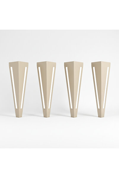 UYART HOME Uyart S10 Blade Beige Metal Table Leg – Modern Striped Design – 72 cm