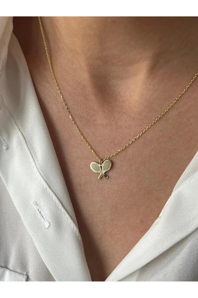 N!da Jewelry 925 Ayar Gümüş Tenis Raketi Kolye