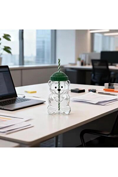 Mi7a Sevimli Ayıcık Pipetli Bardak Bear Cup