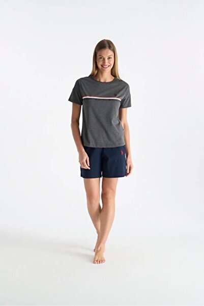 U.S. Polo Assn. Γυναικείο Σετ Μπλουζάκι και Σορτς με Τσέπες