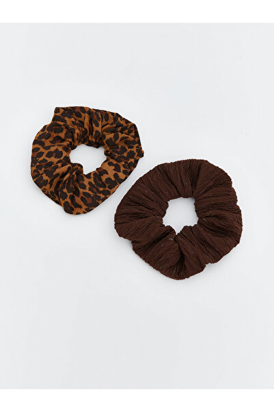 LC Waikiki Elastic de păr pentru femei cu imprimeu leopard, pachet de 2