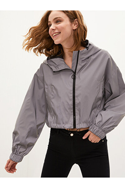 LC Waikiki Hooded Reflector Zipper Closure Raincoat