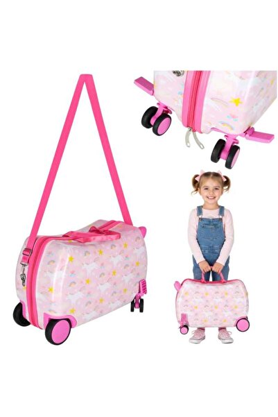 Three top online Βαλίτσα-σέλα - Κόκκινη, με σχέδιο μονόκερου