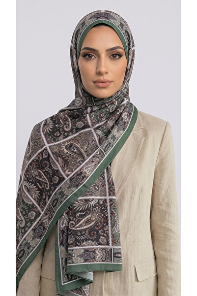 Karaca ΒΑΜΒΑΚΕΡΟ ΣΑΛΙ ΜΕ ΣΧΕΔΙΟ PAISLEY - ΠΡΑΣΙΝΟ / ΜΠΕΖ