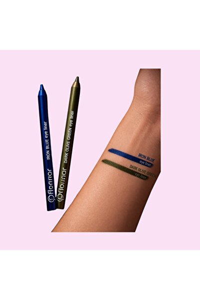 Seckinnn Renkli Göz Kalemi Seti – Iron Blue & Dark Olive Green (2’li Set)