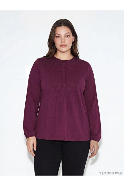 LC Waikiki Μπλούζα με κέντημα σε λαιμόκοψη ποδηλάτου (S6)