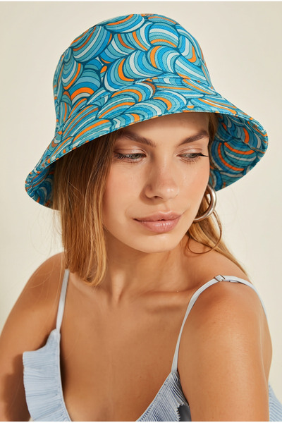 Katia&Bony Γυναικείο καπέλο με γεωμετρικά σχέδια σε πολλά χρώματα