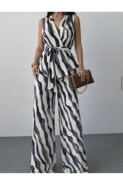 Get Crazy Σετ με σχέδια από βαμβακερό ύφασμα Vis – Κομψό σετ δύο τεμαχίων – Π...