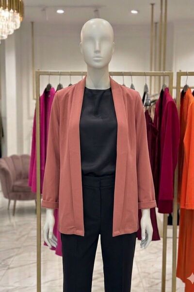 MODA Ofis Şıklığı Kadın Blazer - Yakasız Modern Kesim Ceket