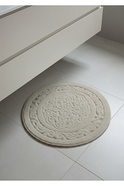 Sivalde Βαμβακερό χαλάκι μπάνιου που απορροφά το νερό Στρογγυλό ø60 cm - Πέτρα