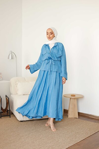 Müq Aqua Bluz Etek Takım