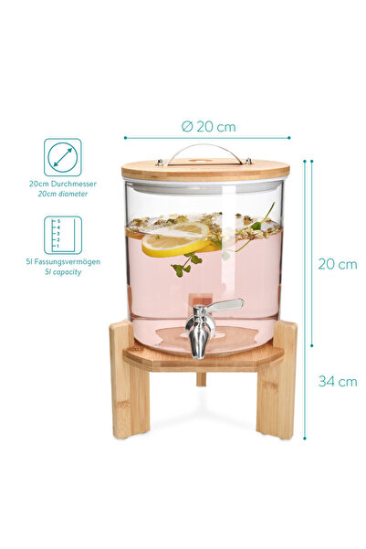 Navaris Dozator universal de băuturi, sticlă, 5 L, 46785.02