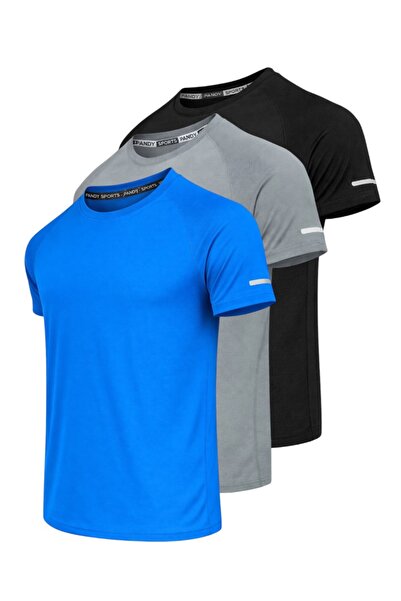 pandy Αθλητικό Τεχνικό Αθλητικό Μπλουζάκι 3 τεμαχίων με ιδιότητα γρήγορου στε...