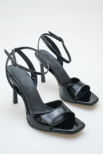 Bella Stride Γυναικεία μαύρα λουστρίνια παπούτσια με τακούνι, τετράγωνη μύτη ...