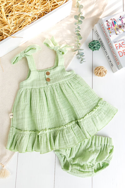 Babymod Muslin 100% Cotton Strappy Summer Baby Girl Dress