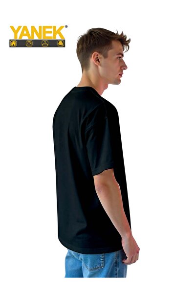 YANEK Oversized T-Shirt for Men – Relaxed Fit Cotton Tee, Streetwear Casual Graphic Shirt