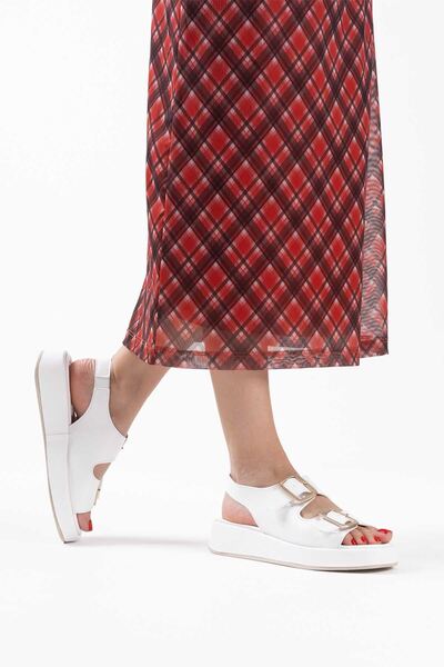 Zerenyus Carmel Premium Buckle White Sandals