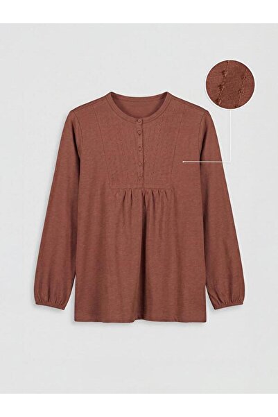 LC Waikiki Μπλούζα με κέντημα σε λαιμόκοψη ποδηλάτου (S6)