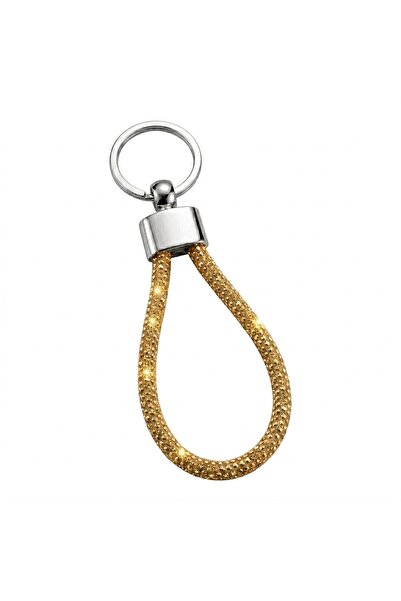 Oto Aksesuarcım Μπρελόκ αυτοκινήτου με κορδόνι από κρυστάλλινη πέτρα και χρυσό
