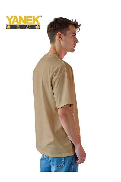 YANEK Oversized T-Shirt for Men – Relaxed Fit Cotton Tee, Streetwear Casual Graphic Shirt
