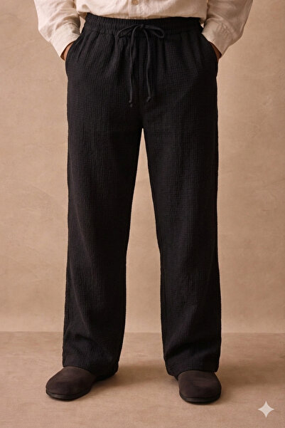 COOL TARZ Ανδρικό παντελόνι από λινό σε χρώμα λινό, με ελαστική μέση, άνετο (...