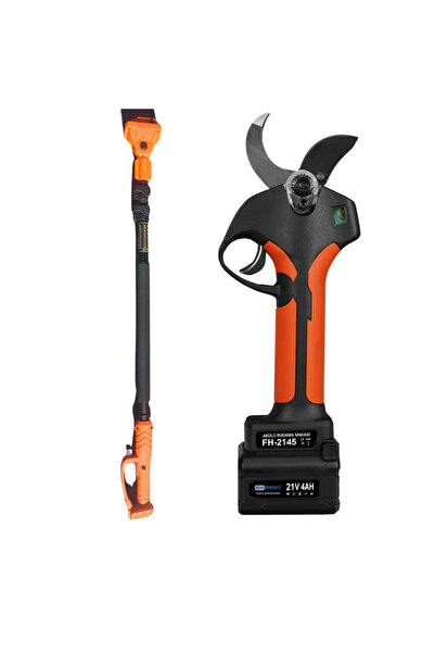 ENG ENERGY FH 2145 Akülü Budama Makası 21V 4Ah 45mm (2 Bataryalı) Uzatma Apar...