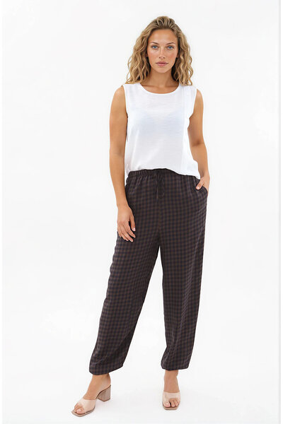 Vitrin Pötikare Patterned Shalwar Trousers with Elastic Cuffs