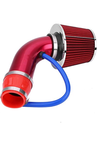 HasbeeParts Spor Açık Hava Filtresi Universal Krom Borulu Kırmızı Dmb