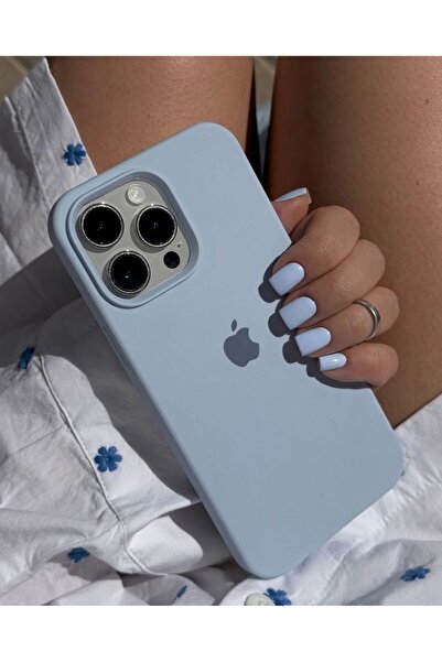 MELIFLIO iPhone 15 Pro Max Uyumlu Içi Kadife Lansman Premium Kılıf - Bebe Mavi