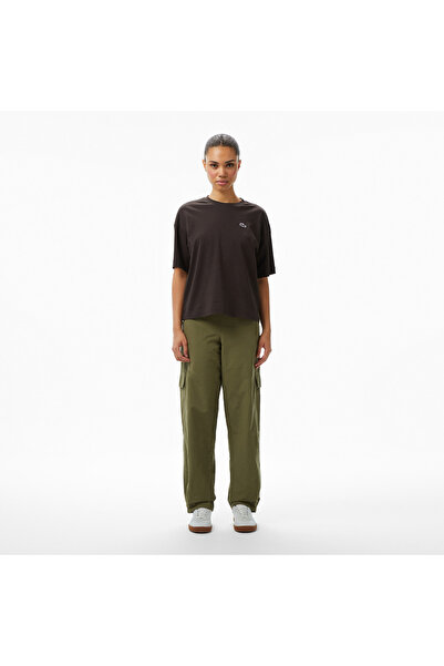 Lacoste Kadın Oversize Fit Haki Pantolon