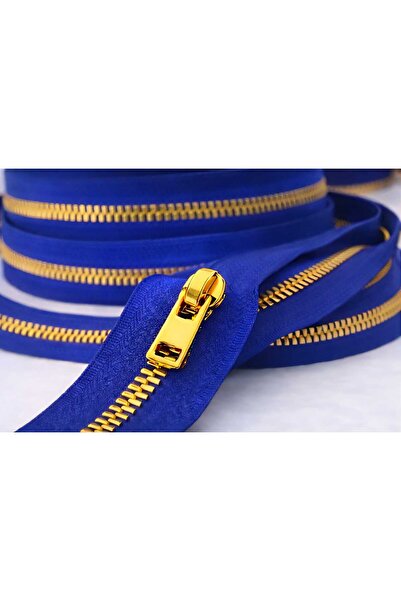 aurellen 10 Meter Bone Zipper 10 Heads Gold Teeth Durable Sewing Zipper Set