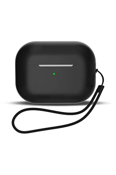 Hurtel Silicone case for AirPods 1 / AirPods 2 + wrist strap lanyard - black
