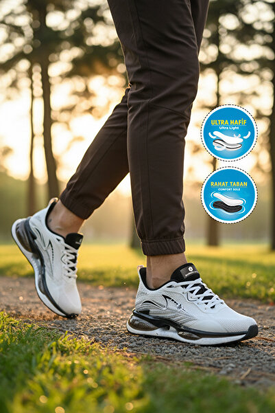 Hammer Jack Amelıe 101 25087-M Λευκό-Μαύρο Διχτυωτό Ελαφρύ Ανδρικά Αθλητικά Π...