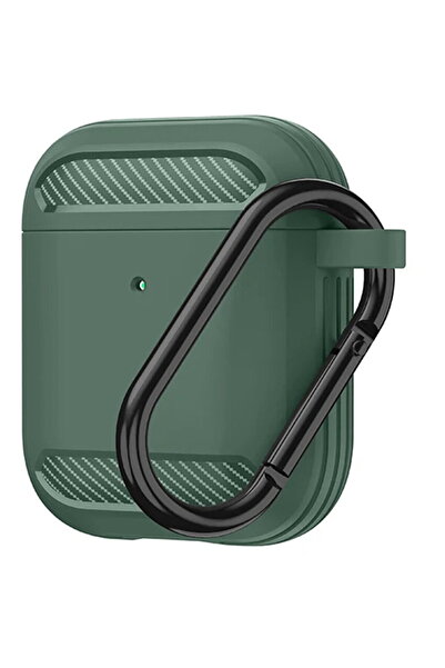 Techsuit AirPods 1 / AirPods 2 Case - Carbon Silicone - Green
