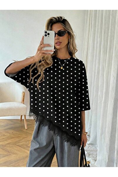 MOONBULL Γυναικείο μπλουζάκι με μονόχρωμη ασύμμετρη φούστα με λεπτομέρεια από...