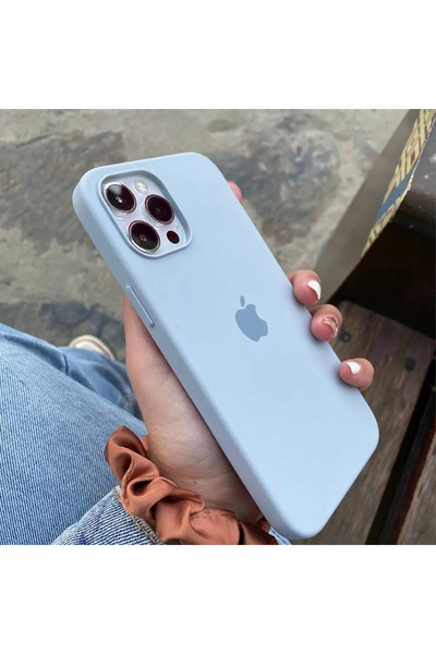 MELIFLIO iPhone 13 Pro Max Uyumlu Içi Kadife Lansman Premium Kılıf - Bebe Mavi