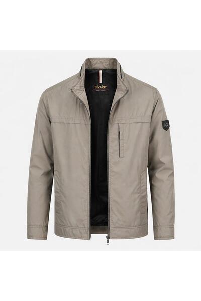 CLASSİCS MEN Sivaist Slim Fit Ανδρικό Εποχιακό Μπουφάν με Φερμουάρ 7633